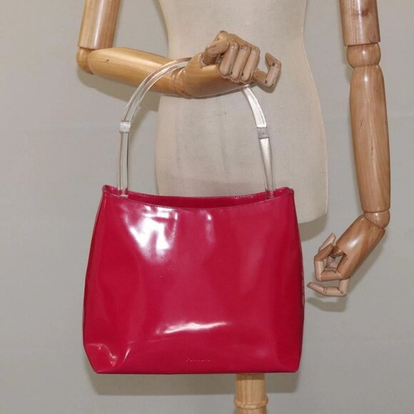 PRADA Shoulder Bag Enamel Pink Auth - Picture 1 of 15